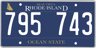 RI license plate 795743