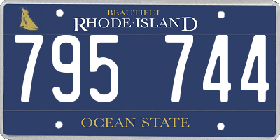 RI license plate 795744