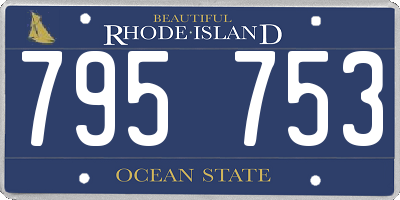 RI license plate 795753