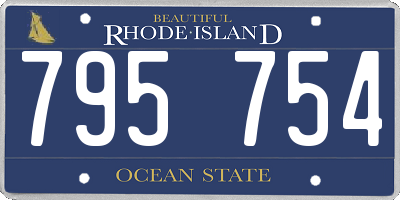 RI license plate 795754