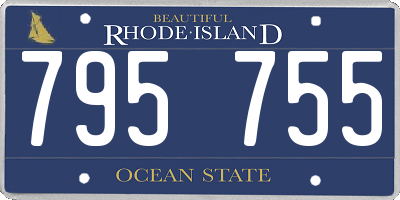 RI license plate 795755