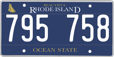 RI license plate 795758