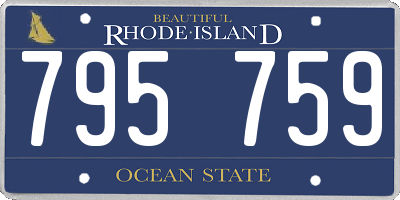RI license plate 795759