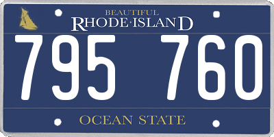 RI license plate 795760