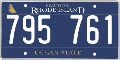 RI license plate 795761
