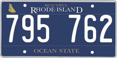 RI license plate 795762