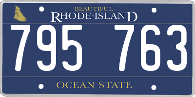 RI license plate 795763