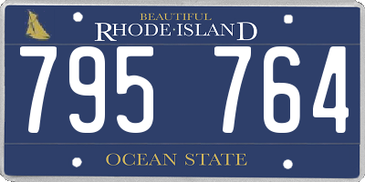 RI license plate 795764