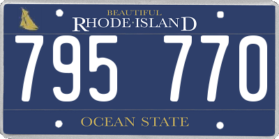RI license plate 795770