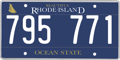 RI license plate 795771