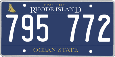 RI license plate 795772