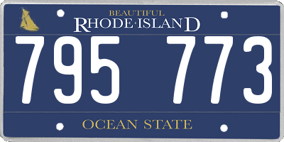 RI license plate 795773