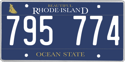 RI license plate 795774