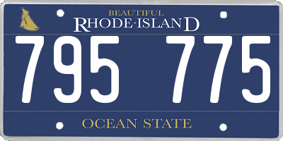 RI license plate 795775