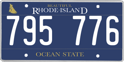 RI license plate 795776