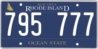 RI license plate 795777