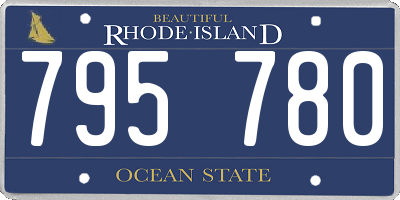 RI license plate 795780