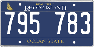 RI license plate 795783
