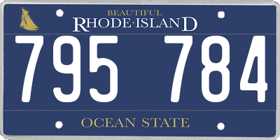 RI license plate 795784