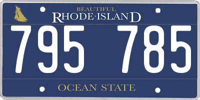 RI license plate 795785