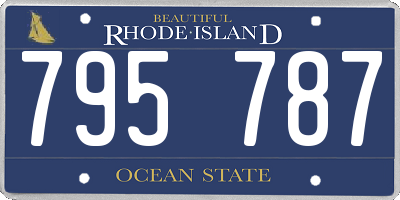 RI license plate 795787