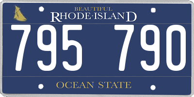 RI license plate 795790