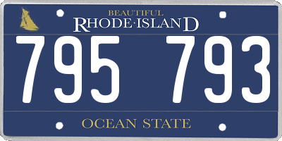 RI license plate 795793