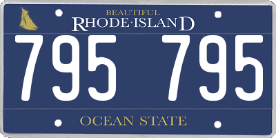 RI license plate 795795