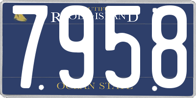 RI license plate 7958