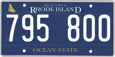 RI license plate 795800