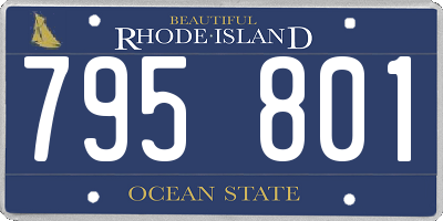RI license plate 795801