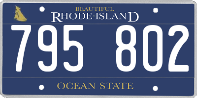 RI license plate 795802