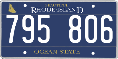 RI license plate 795806