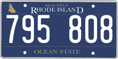 RI license plate 795808
