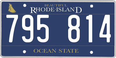 RI license plate 795814
