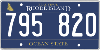 RI license plate 795820