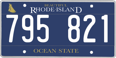 RI license plate 795821