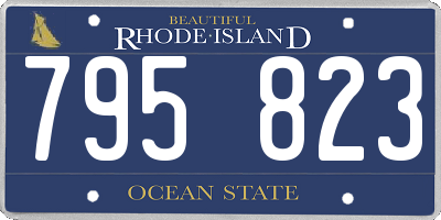 RI license plate 795823