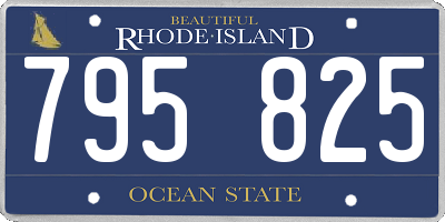 RI license plate 795825