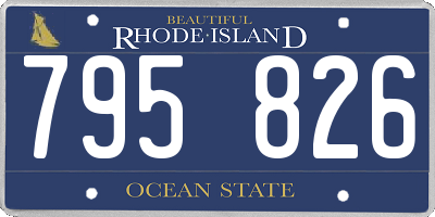 RI license plate 795826