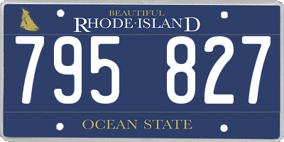 RI license plate 795827