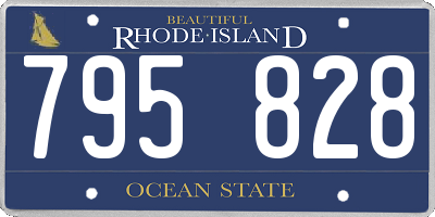 RI license plate 795828