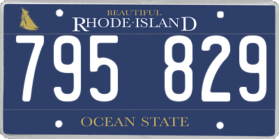 RI license plate 795829
