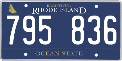 RI license plate 795836
