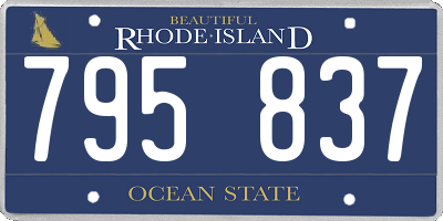 RI license plate 795837