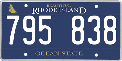 RI license plate 795838