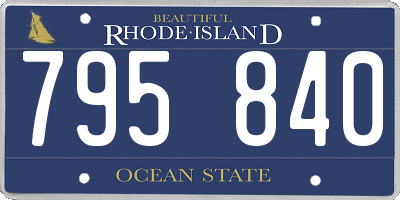 RI license plate 795840