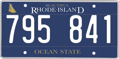 RI license plate 795841