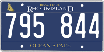 RI license plate 795844