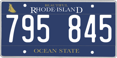 RI license plate 795845